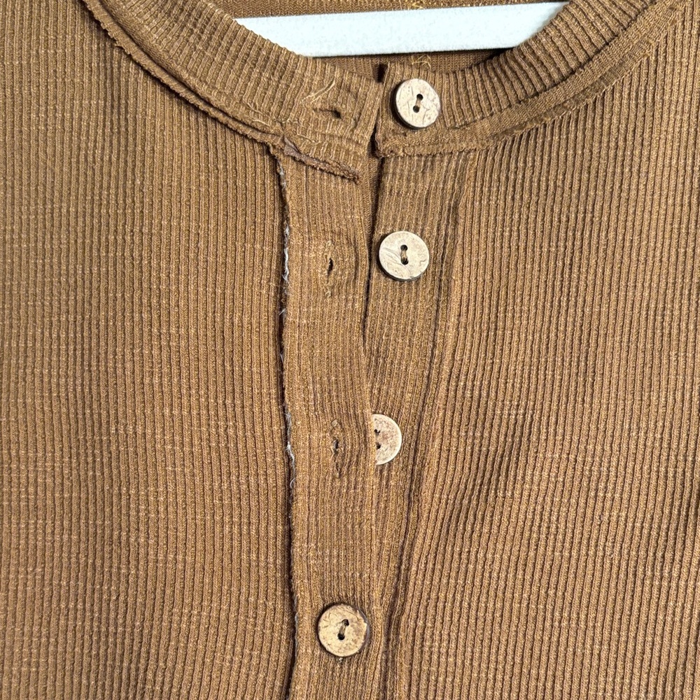 Free People Brown Button Down Shirt - Picture 5 of 10